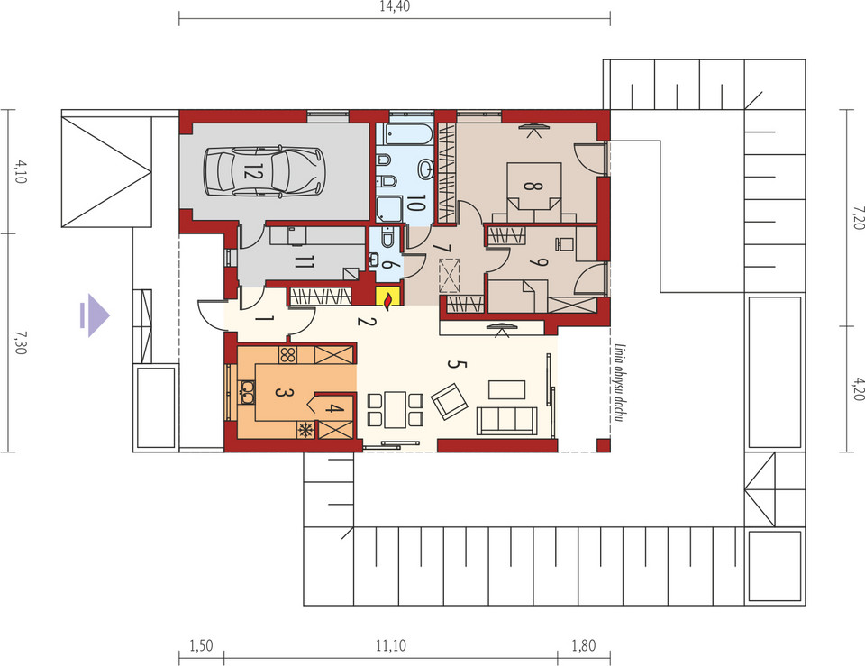 Gotowy projekt domu Ralf G1 - plan