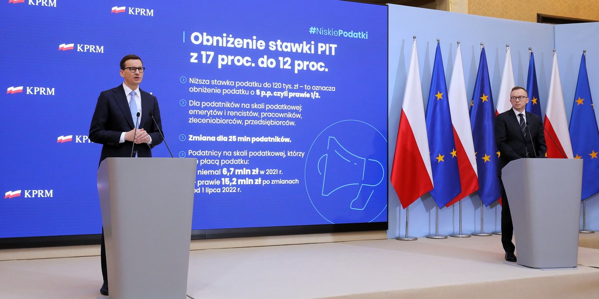 Premier Mateusz Morawiecki wprowadza Tarczę Antyputinowską i zmienia Polski Ład. 