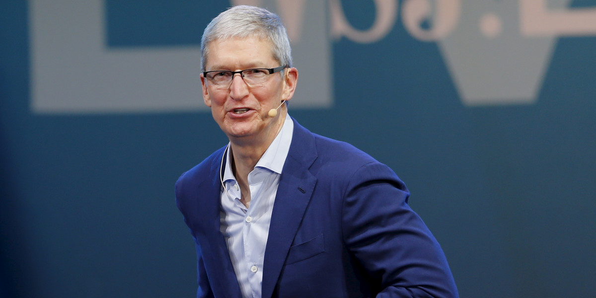 Apple CEO Tim Cook during the Wall Street Journal Digital Live conference on October 19, 2015.