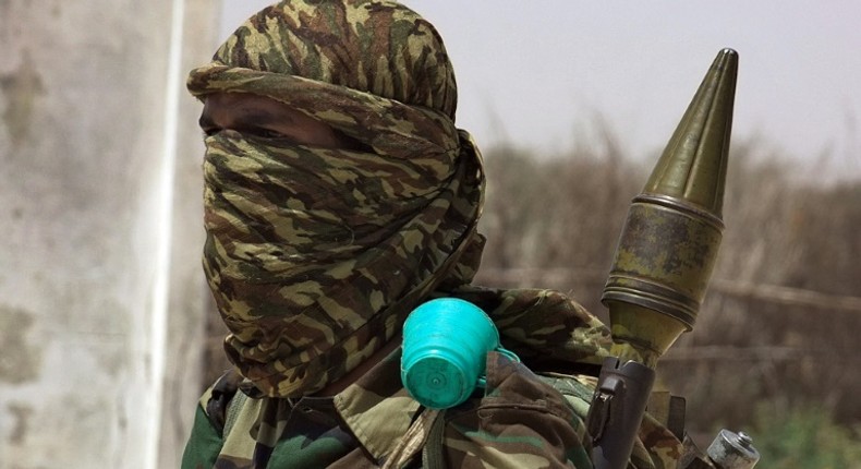 File image of an Al Shabaab operative. Early morning raid in Diani ends with 2 civilian casualties and 1 suspected  militant dead