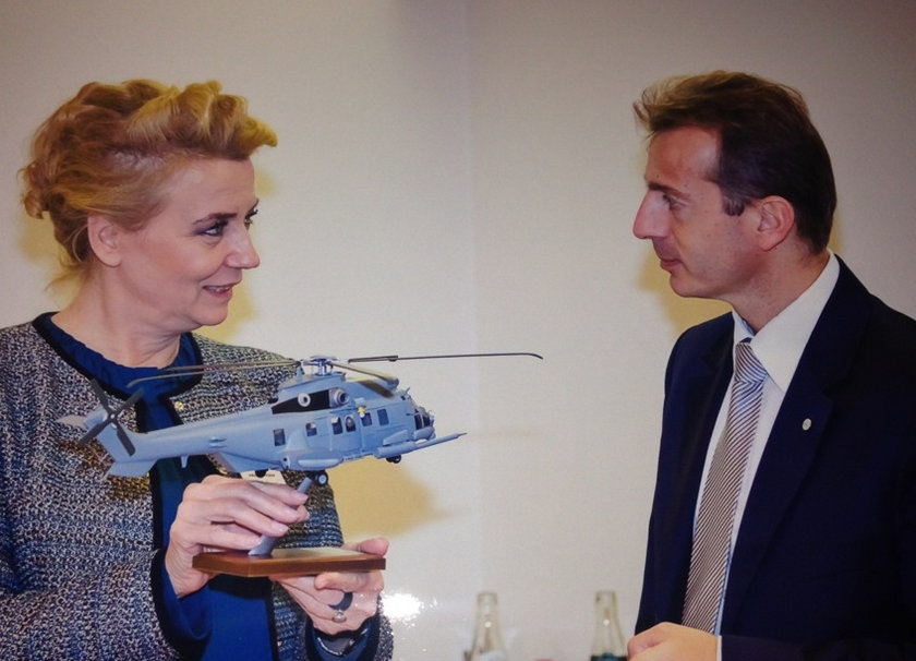 Hanna Zdanowska z prezesem Airbus Helicopters