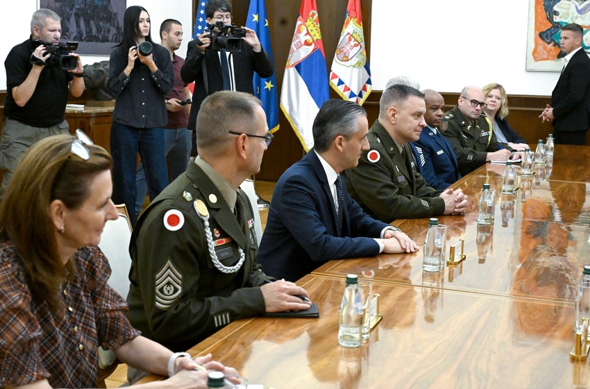 Aleksandar Vučić sa komandantom Nacionalne garde Ohaja