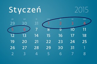 Dni wolne od pracy w 2015 r. Kiedy najlepiej wziąć wolne?