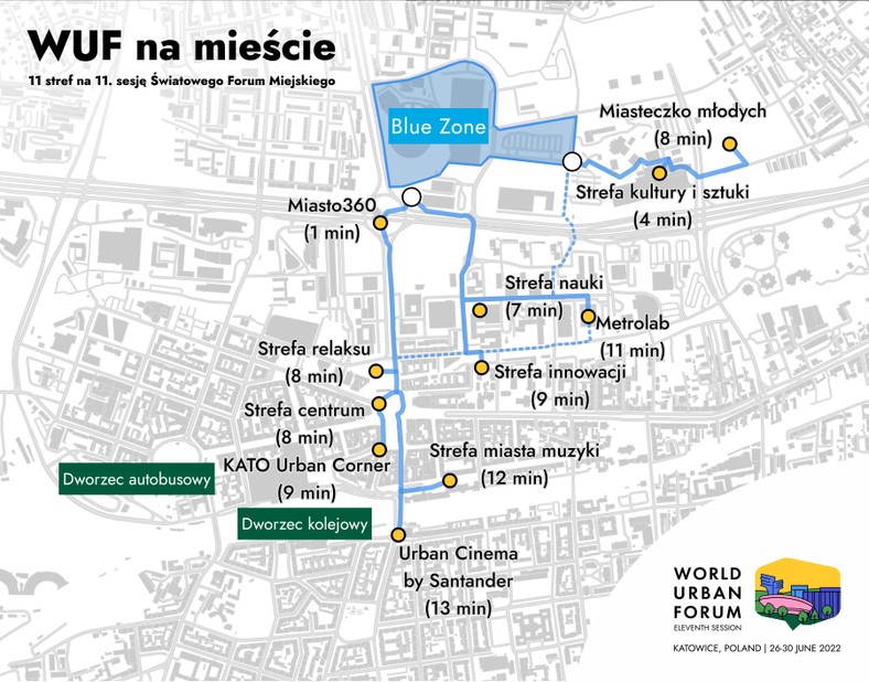 WUF11: mapa stref miejskich