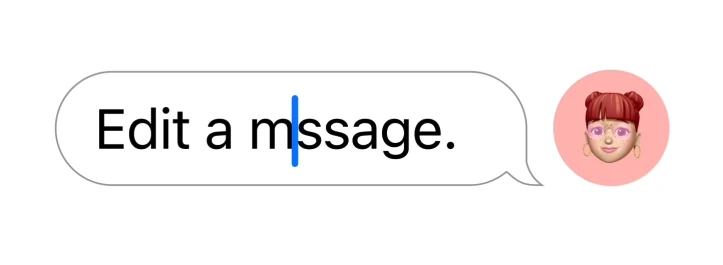 Edytowanie wiadomości iMessage