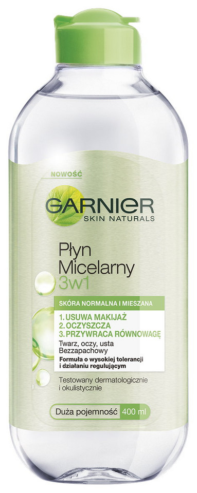 Płyn micelarny 3w1 skóra normalna i mieszana Garnier