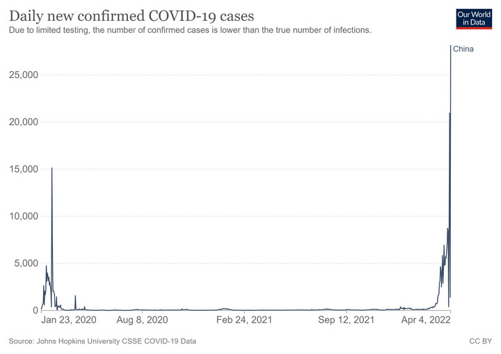 Koronawirus w Chinach: dzienna liczba zachorowań