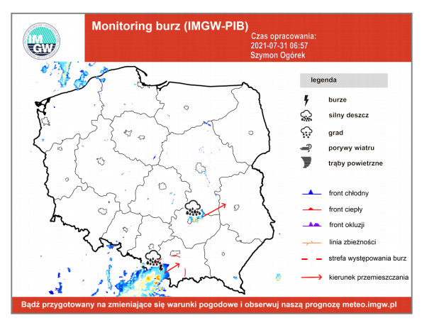 Monitoring burz IMGW-PIB METEO