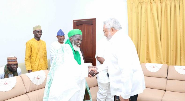 Rawlings with Chief Imam