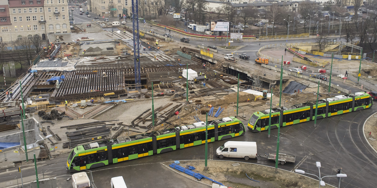 Tydzień tramwajowych utrudnień przez prace na Kaponierze