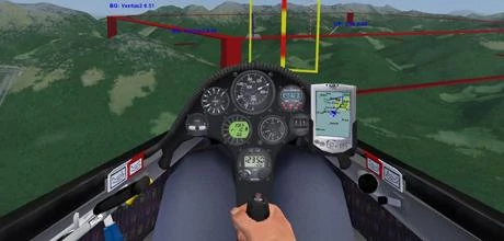 Screen z gry "Condor: The Competition Soaring Simulator"