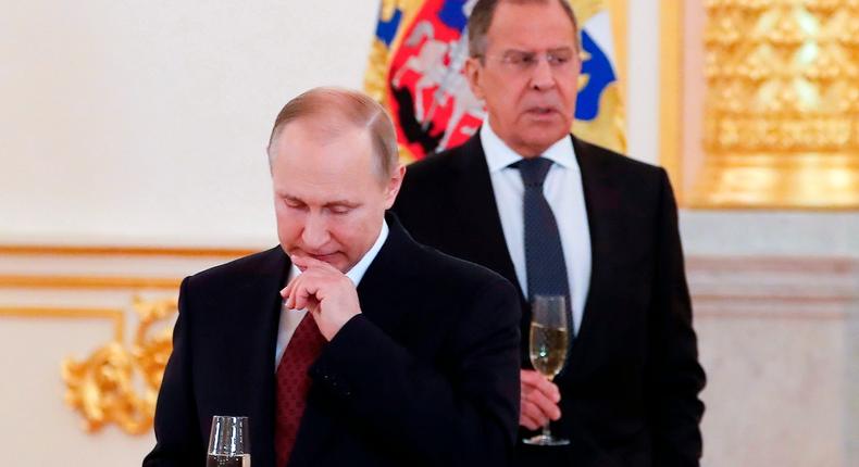 Russian President Vladimir Putin and Russian Foreign Minister Sergey Lavrov.Sergei Ilnitsky/Pool Photo via AP, File
