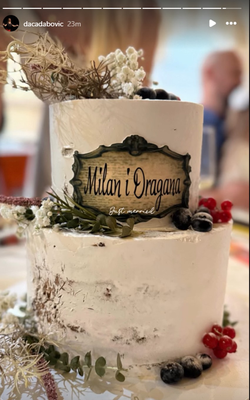 Torta na svadbi Dragane Dabović