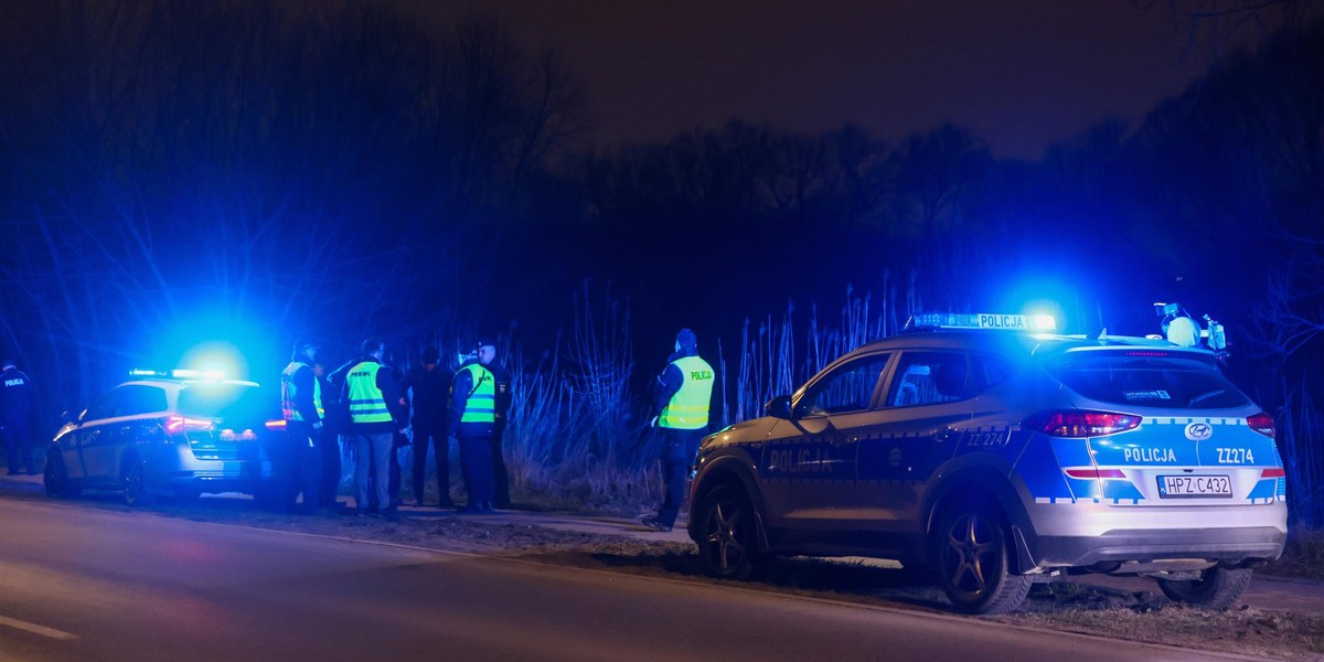 Policja na miejscu tragedii