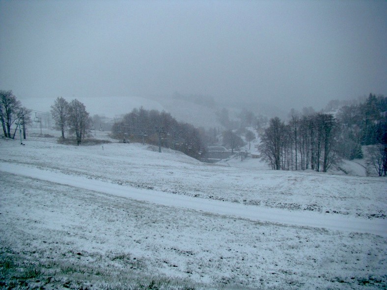 Zieleniec, pierwszy śnieg