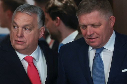 Premier Węgier Viktor Orban i premier Słowacji Robert Fico