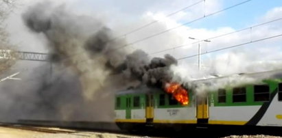 Groza! Pożar w pociągu pod Warszawą. FILM