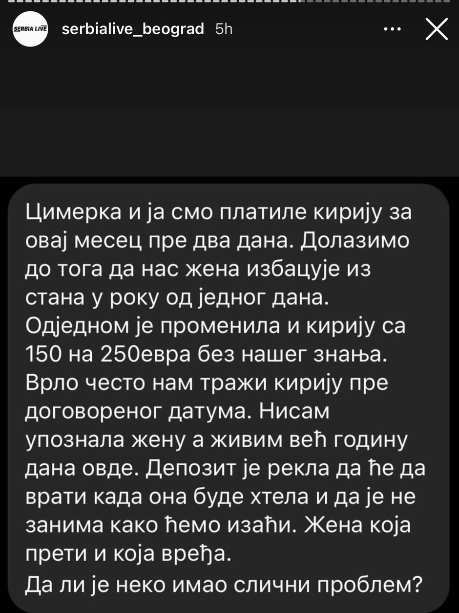 Devojka šokirana potezom gazdarice