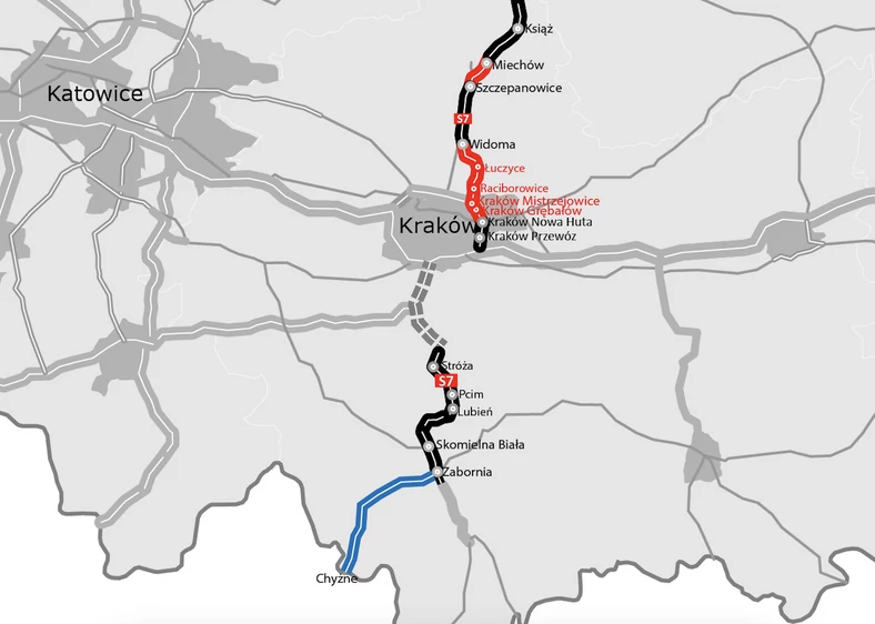 Droga S7 - budowa w Małopolsce