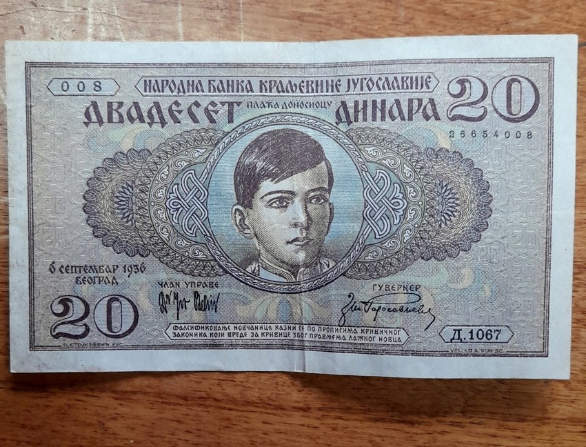 3 20 dinara Kraljevine Jugoslavije