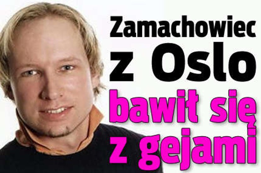 Zamachowiec z Oslo bawił się z gejami