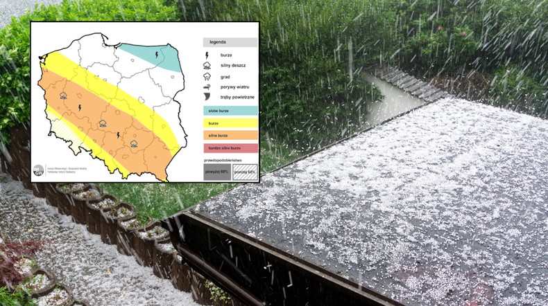 Pogoda na środę. Możliwe pierwsze upały! Będzie też nowa fala burz (mapa: IMGW)