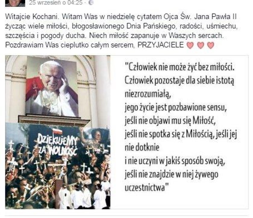 Niektóre wpisy dawał o dziwnych godzinach