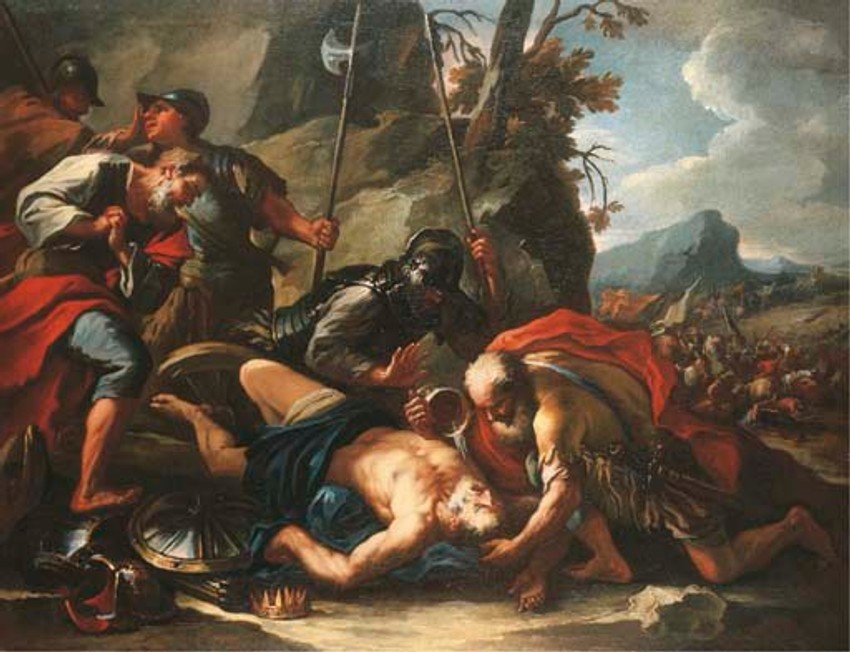 Smrt kralja Josije, slika Frančeska Kontija