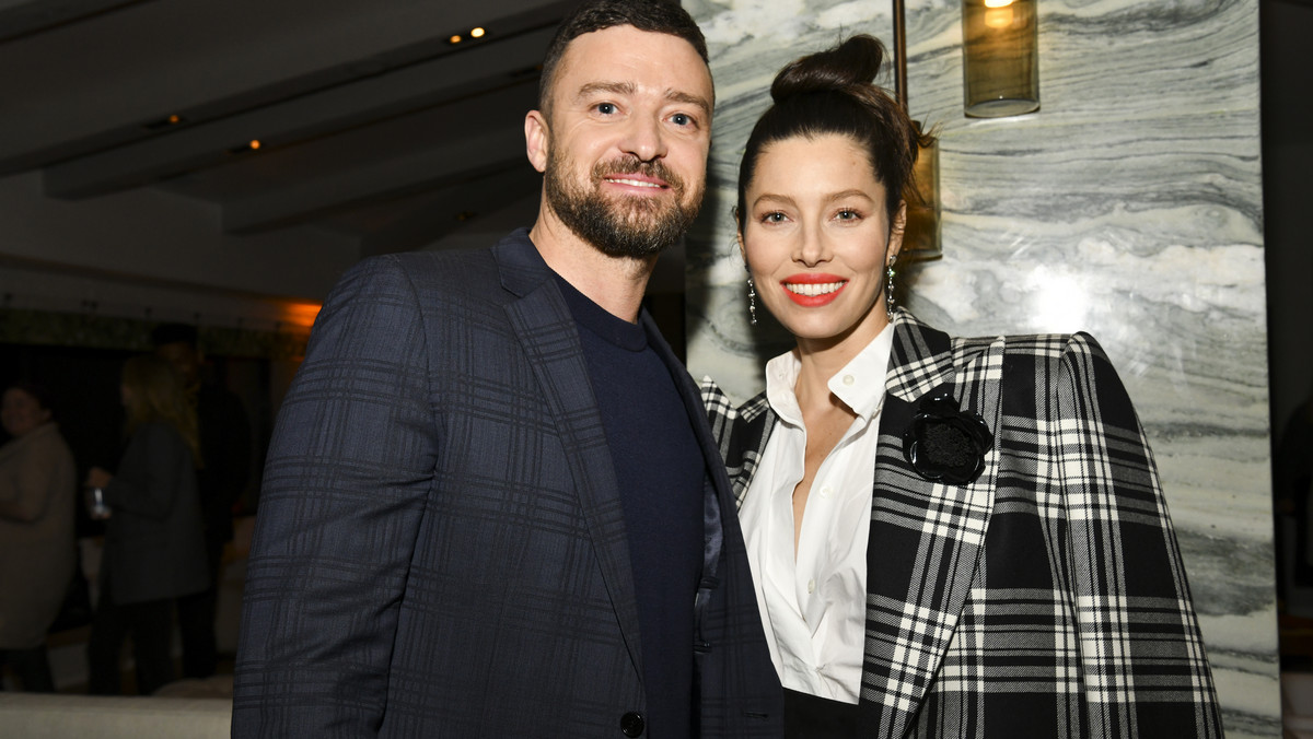 Jessica Biel i Justin Timberlake na premierze trzeciego sezonu serialu "Grzesznica" (luty 2020 r.)