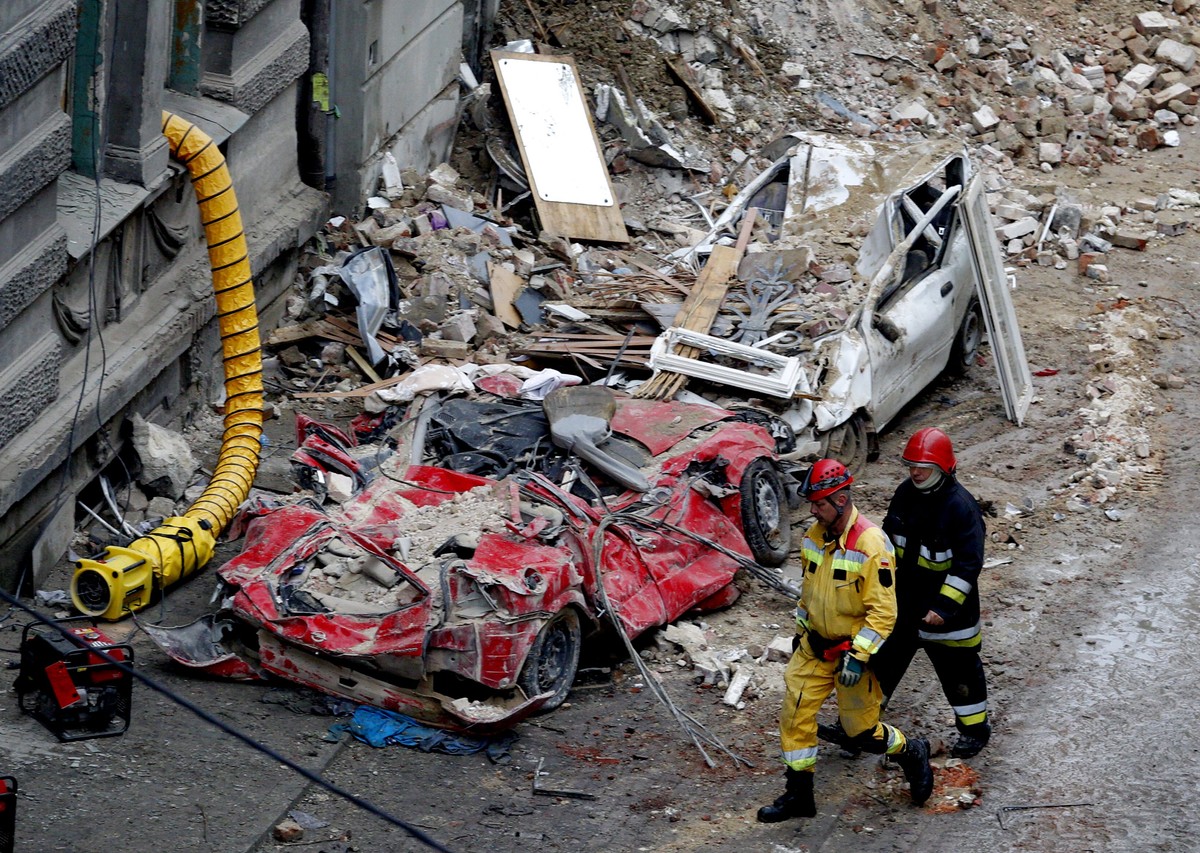 Zniszczenia w Katowicach