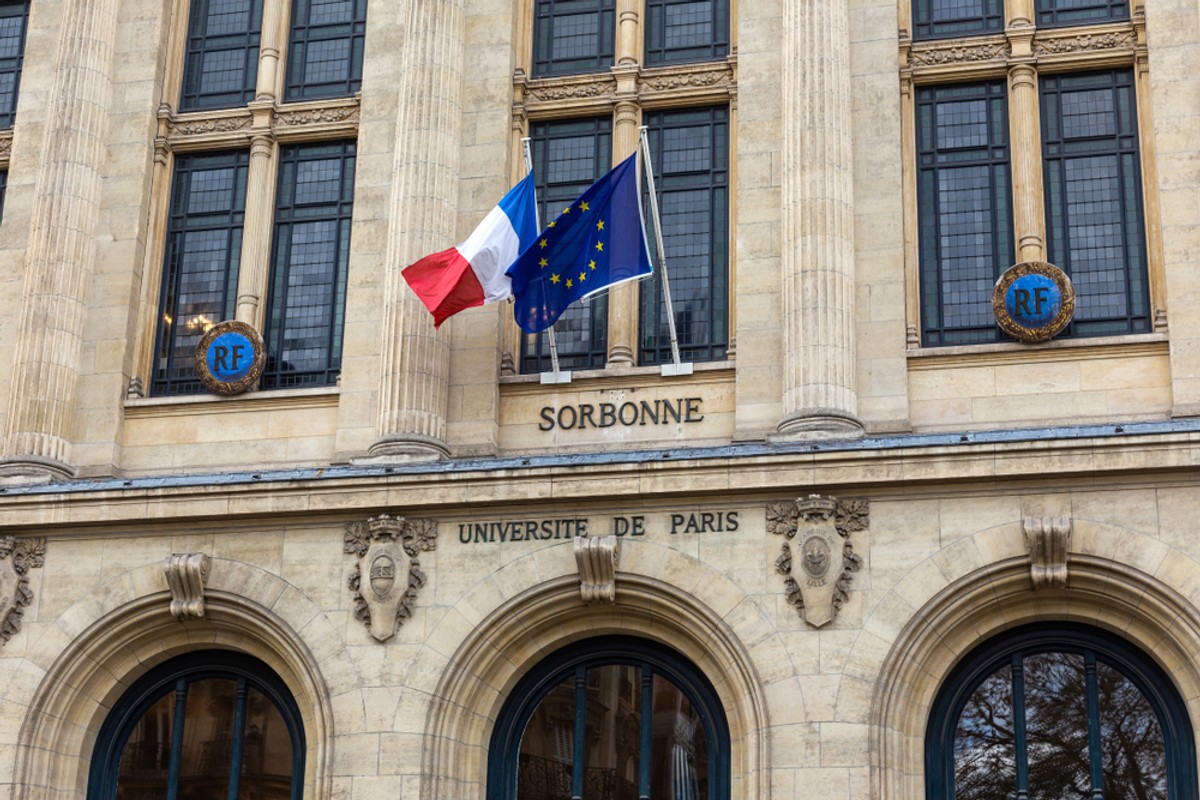 Facade,Of,University,Sorbonne,In,Paris,,France