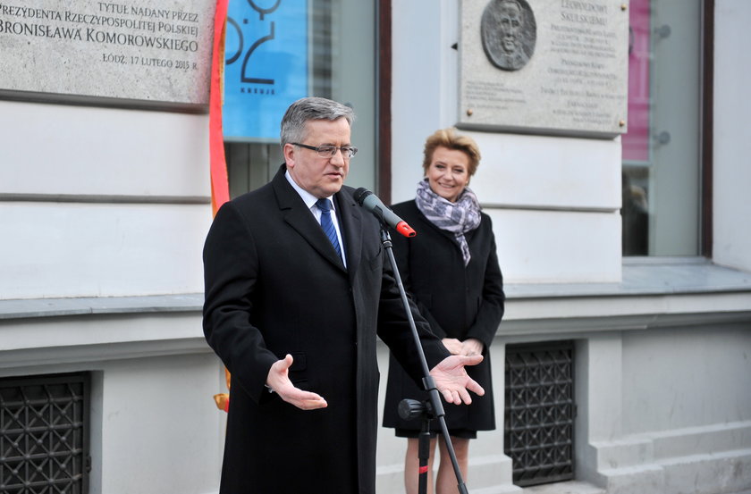 prezydent RP Bronisław Komorowski i prezydent Łodzi Hanna Zdanowska