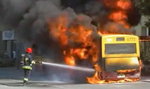 Kolejny autobus spłonął. Wideo