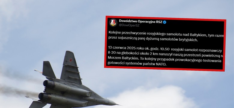 Rosyjski samolot wtargnął w polską przestrzeń powietrzną. Został przechwycony