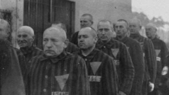 Więźniowie z różowymi trójkątami, KL Sachsenhausen, 19 grudnia 1938 