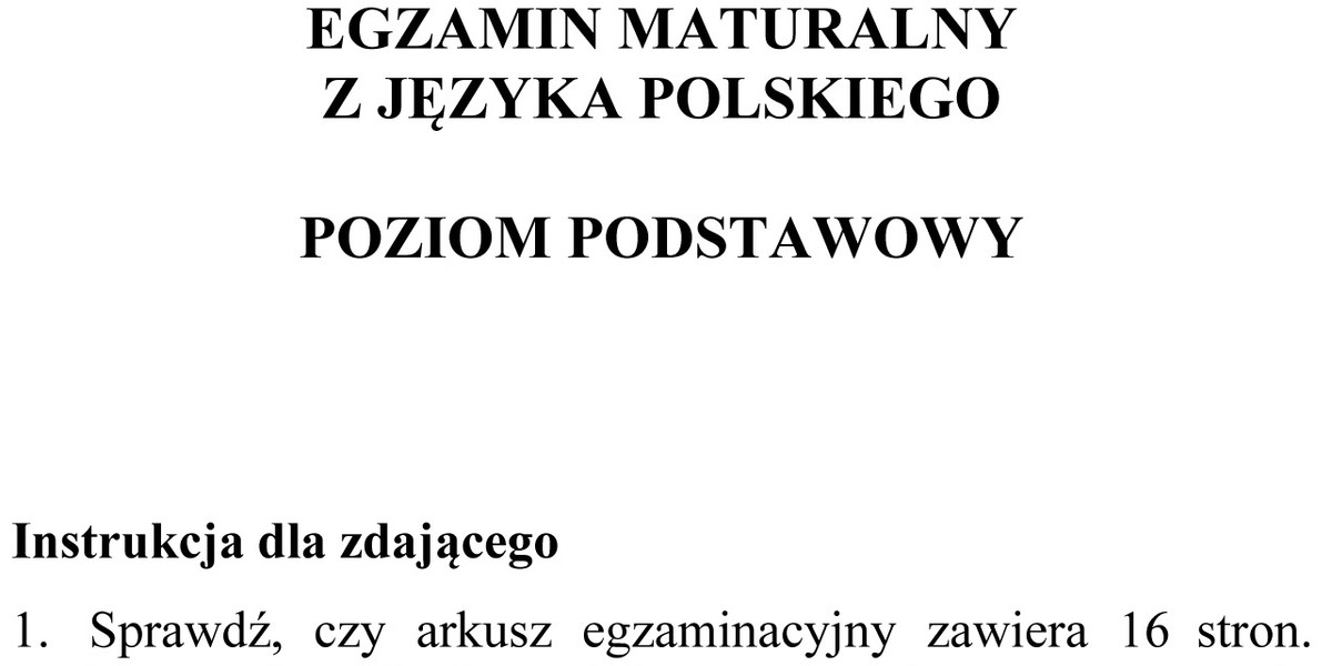 Matura z języka polskiego