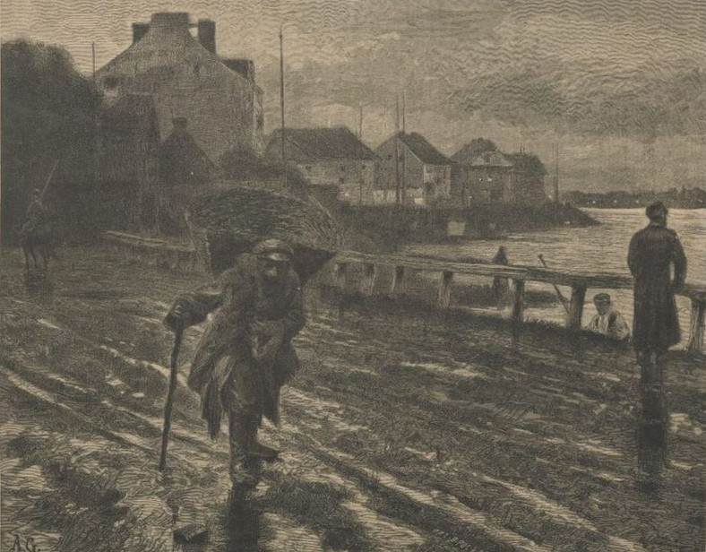 Widok na Solec z ulicy Czerniakowskiej. Grafika z końca XIX wieku. Aż tak wiele się tu przez kolejne lata nie zmieniło…
