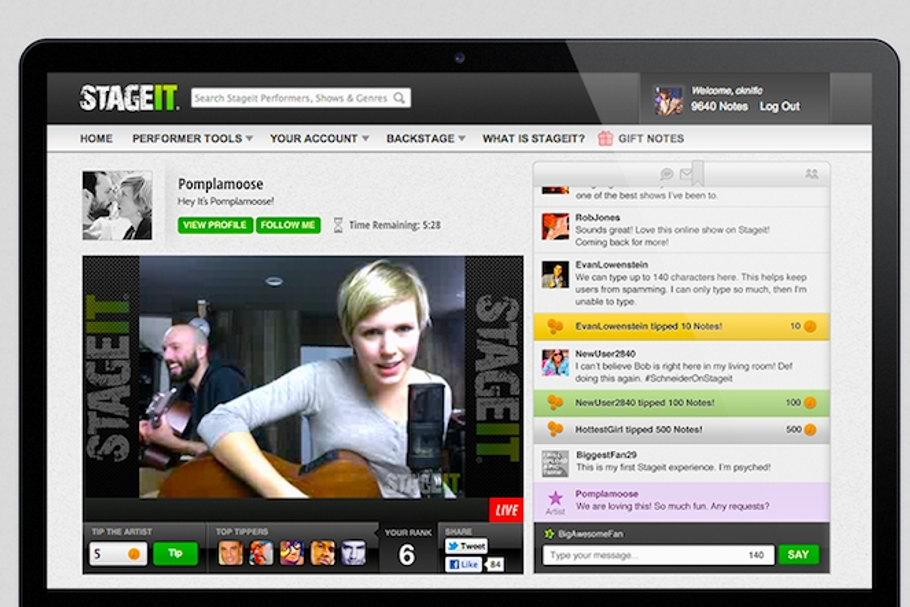 koncert StageIt