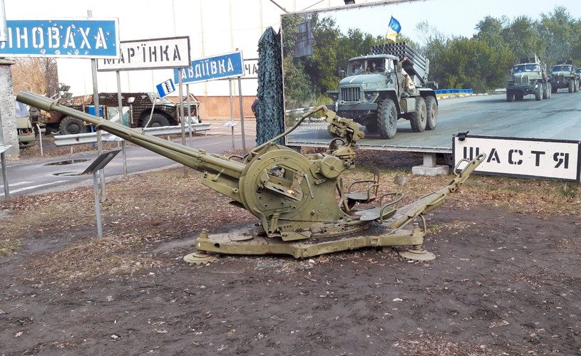 Sprzęt z walk w Donbasie