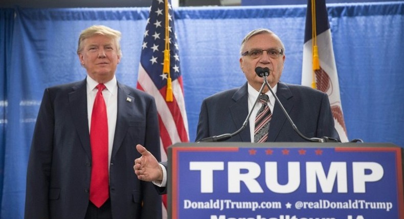 Controversial former Arizona sheriff Joe Arpaio (R) -- who endorsed Donald Trump during his presidential campaign last year -- earned a pardon on Friday