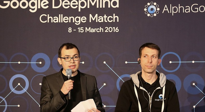 DeepMind CEO Demis Hassabis and AlphaGo programmer David Silver.