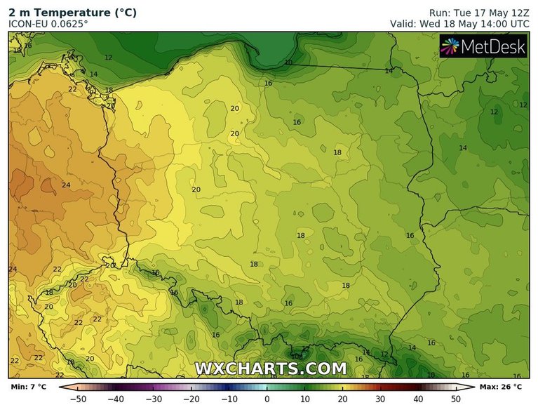 Temperatura od zachodu zacznie rosnąć