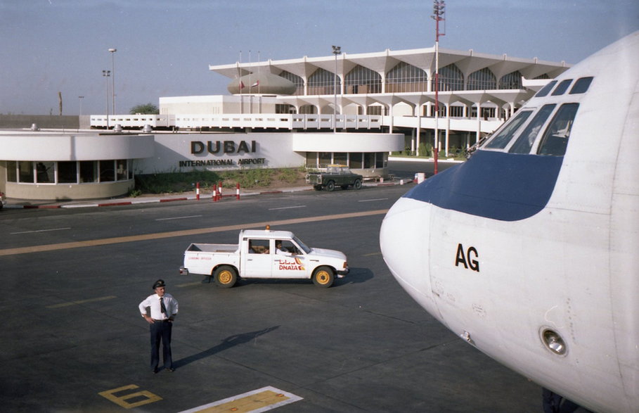 Marian Nowotnik na lotnisku w Dubaju 