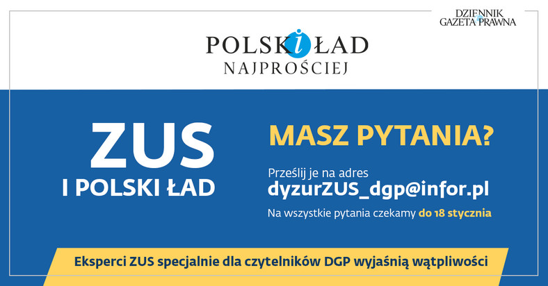 Grafika dyżur z ekspertami ZUS. Polski Ład