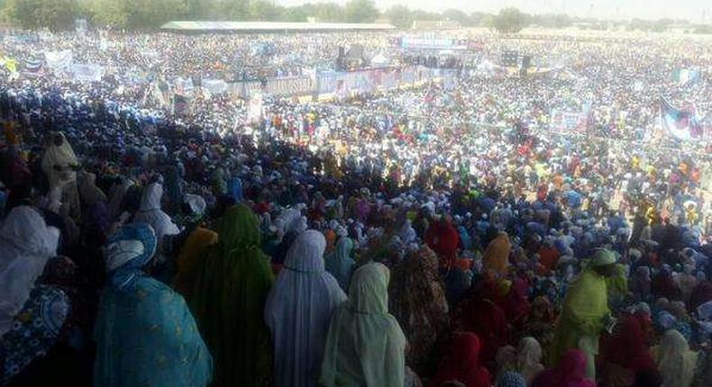 APC Presidential candidate, Muhammadu Buhari campaigns in Borno State. 