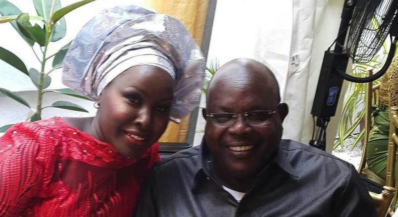 Emmy Kosgei and her dad