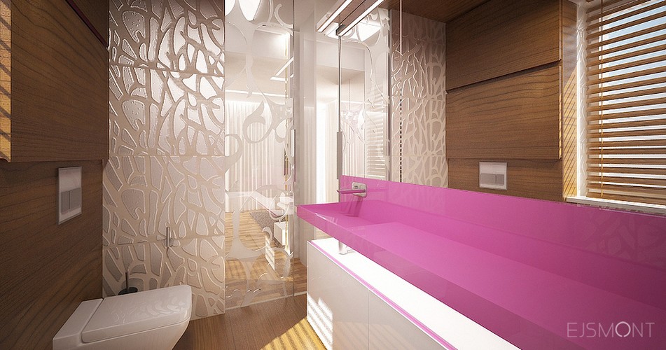 Apartament z odważną kolorystyka - projekt Ejsmont