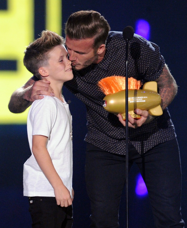 Cruz Beckham z tatą