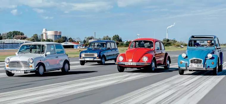 Samochody dla ludu - Mini kontra Renault 4 GTL, Volkswagen 1200 L i Citroen 2 CV 6