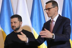 Wołodymyr Zełenski i Mateusz Morawiecki